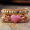 Bracelet femme | "DEEP LOVE" en Rhodonites - Nid de reve