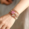 Bracelet femme | "DEEP LOVE" en Rhodonites - Nid de reve