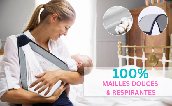 Porte bébé multifonctions ultra respirant | "Baby Breath" - Nid de reve